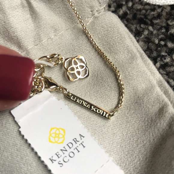 Kendra Scott Gold Elliot Necklace Silver Gem Stone - Picture 6 of 8